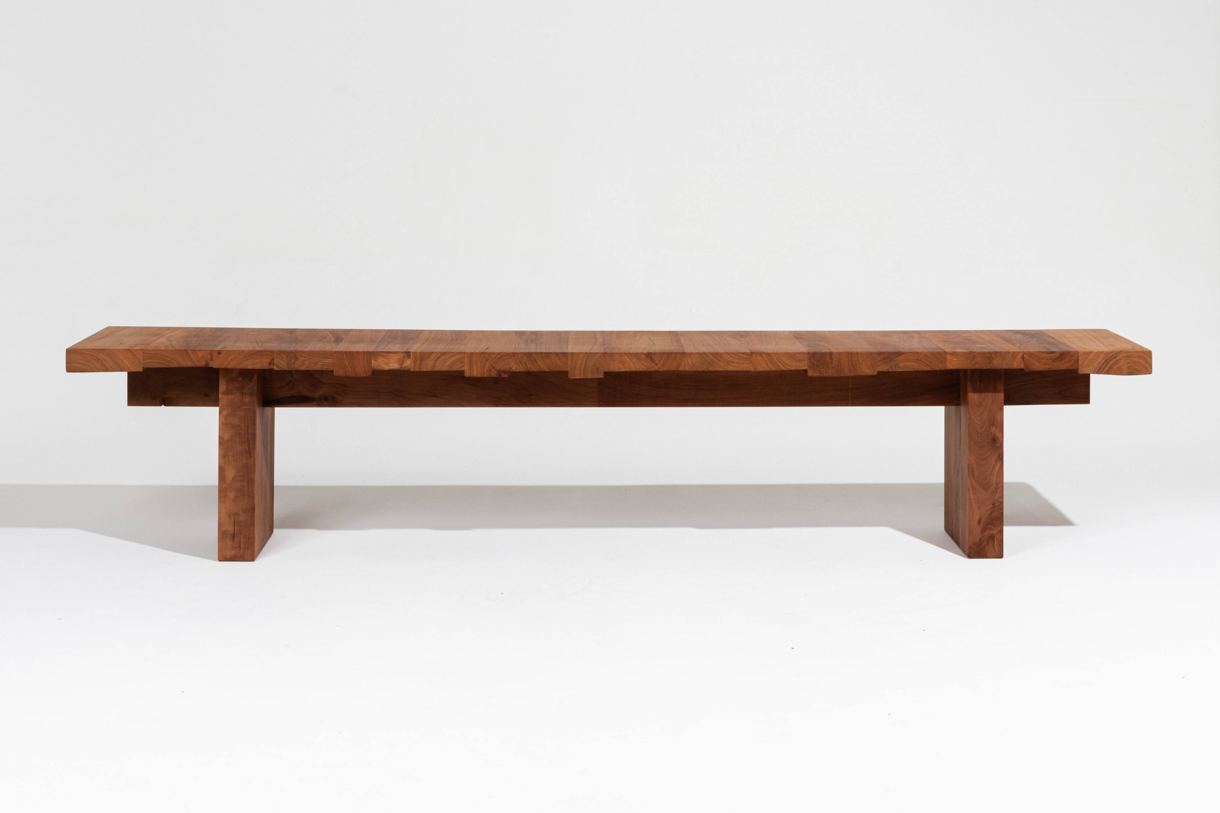 Large wooden bench
