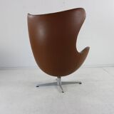 Arne Jacobsen Egg chair in cognac leather for Fritz Hansen