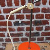 Lampe de bureau à balancier orange 1970