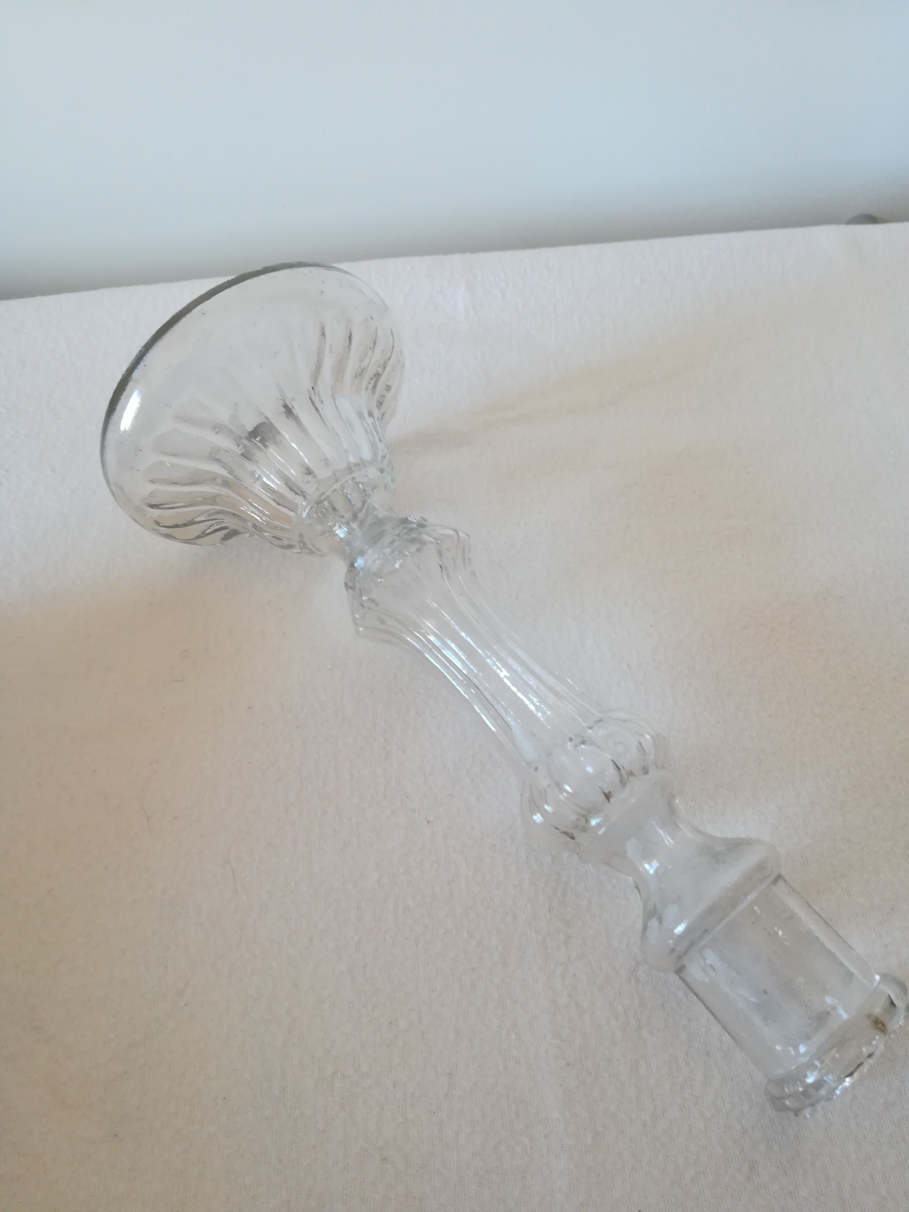 Glass candlestick