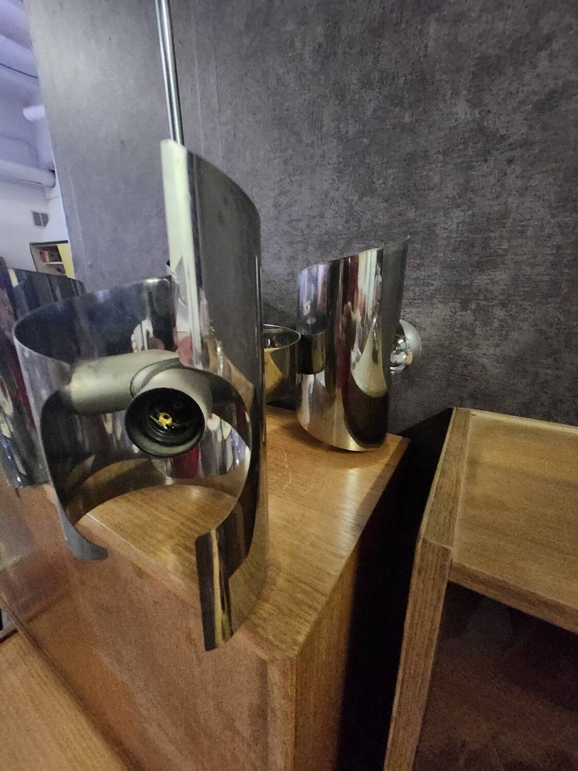 Vintage ceiling light with 4 lights, space age design.