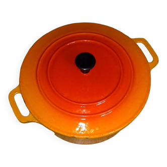 Round enameled cast iron cocotte ø24cm