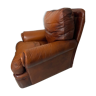 Brown vintage leather armchair