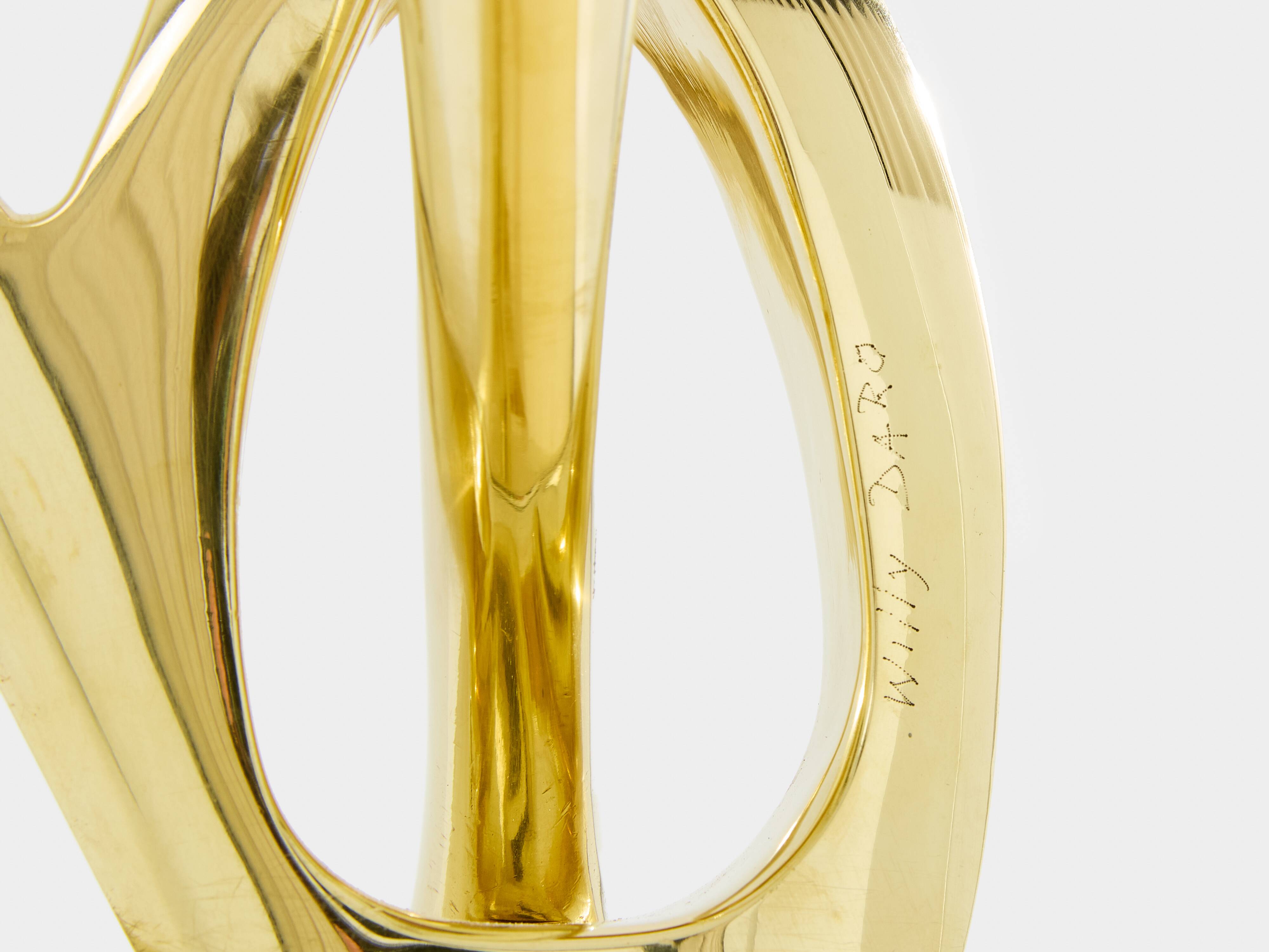 Large bronze sculpture lamp signed Willy Daro circa 1970