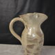Vintage orangeade service in ceramic greige with decoration of a flower, 70s