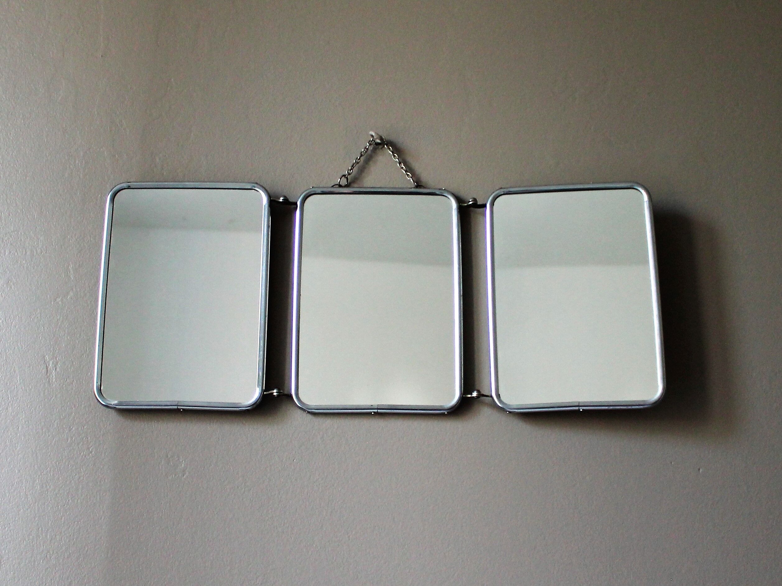 Barber vintage triptych mirror 48x21cm