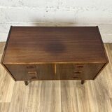 Vintage Scandinavian low chest of drawers in rosewood by Westergaards Mobelfabrik, 1960s