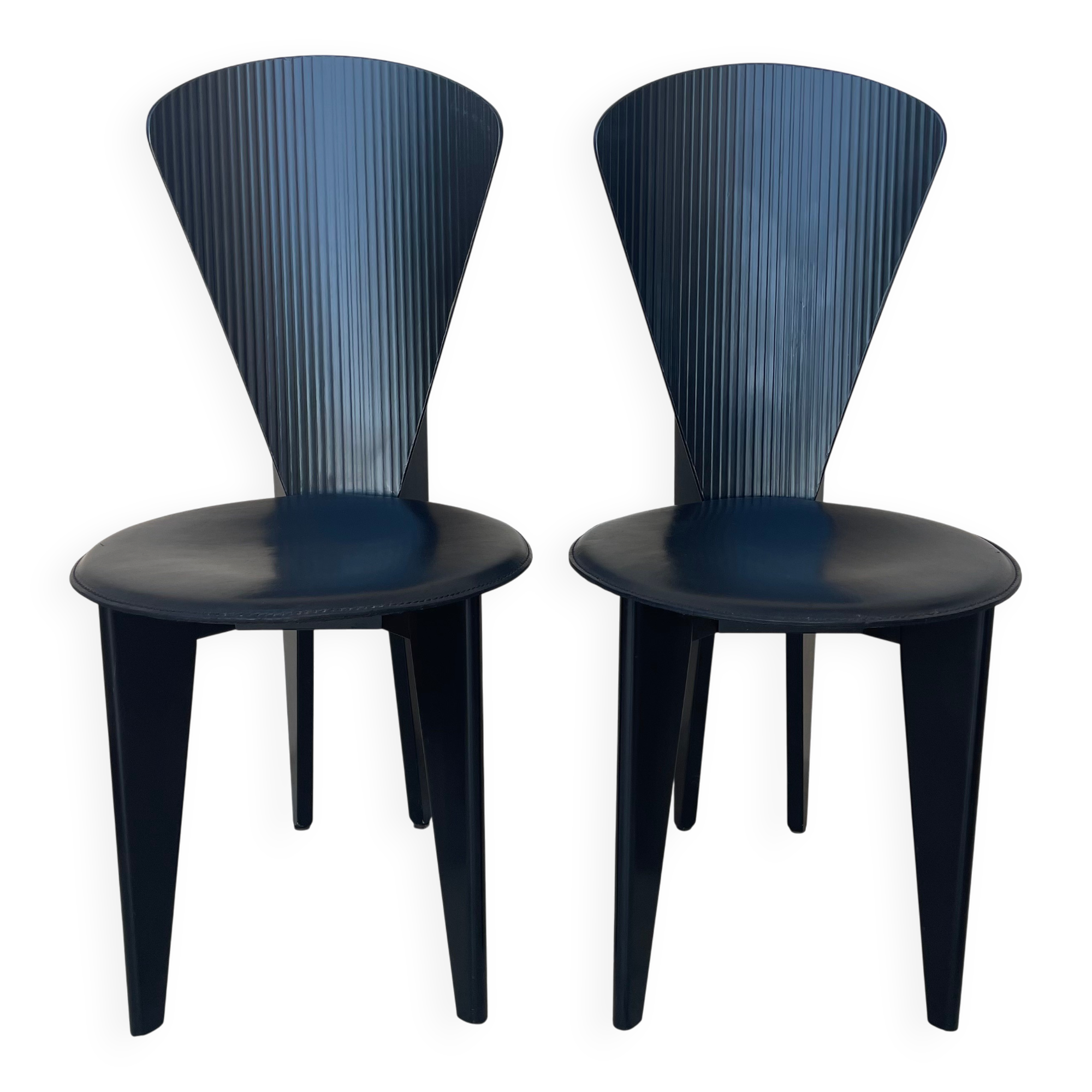 Pair of Calligaris chairs from the 1980s.