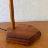 70s wooden desk lamp