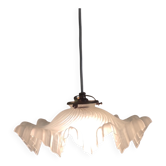 Abat-jour en verre plissé - mid.XXeme