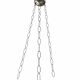 Ancient sanctuary lamp, silver-plated brass, winged angel, 130 cm.