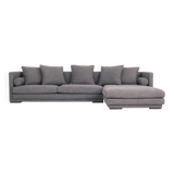 Canapé d’angle malmo mélange gris, design scandinave
