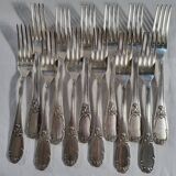 12 SOH Silver Metal Table Forks