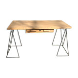 Desk architecture oak and steel design