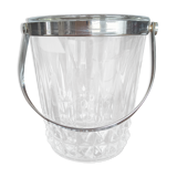 Chiseled molded glass ice bucket