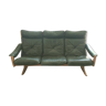 Soda Galvano 3 seater sofa in leather and ash