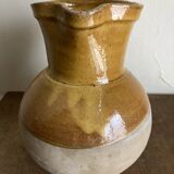 Country vase pitcher in glazed earthenware 1960 Provence