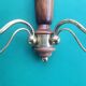 Paire de grandes appliques murales bougeoirs anciennes