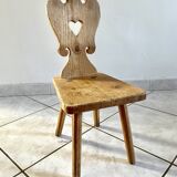 Chaise enfant rustique