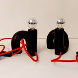 Pair of ceramic designer lamps