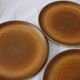 Ensemble de 4 grandes assiettes plates en grès vintage
