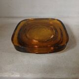 Vintage amber glass ashtray