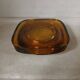 Vintage amber glass ashtray