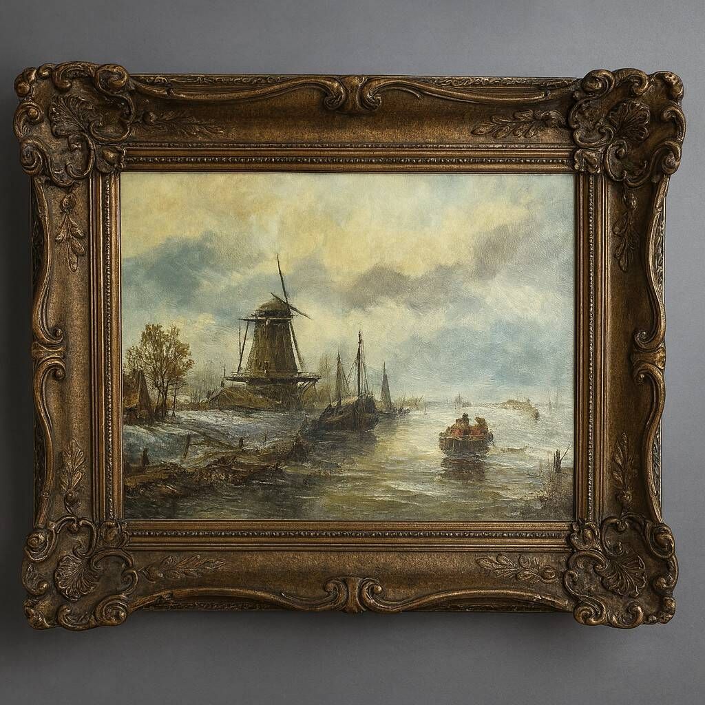 Huile Sur Panneau Paysage Hivernal