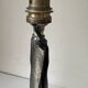 Vintage 60s metal brutalist lamp