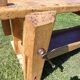 Old solid wood carpenter's bench with 2 functional vices.