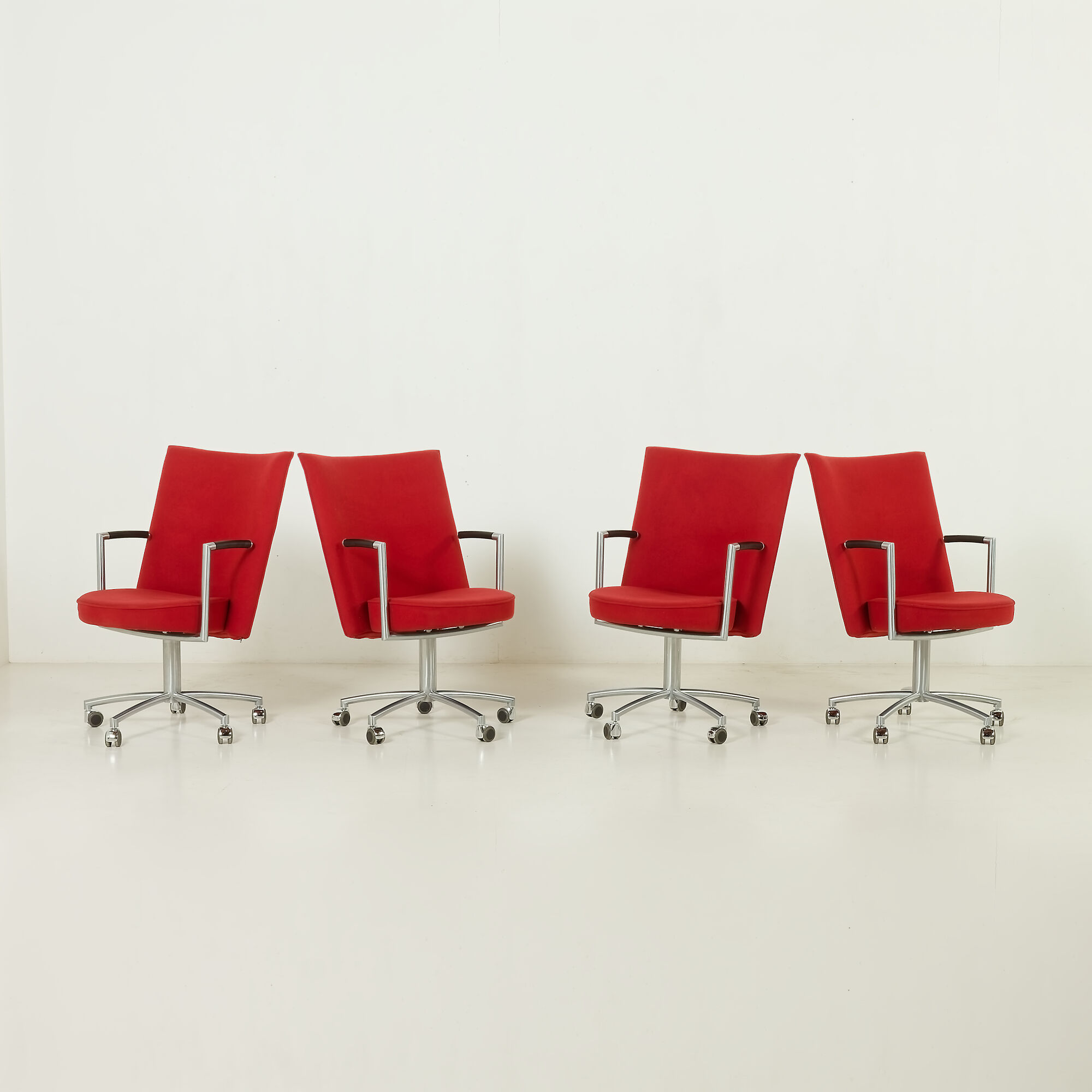 Erik Jørgensen “Partner” chairs by J. Foersom & P. Hiort-Lorenzen, set of 4, Denmark, 1970s