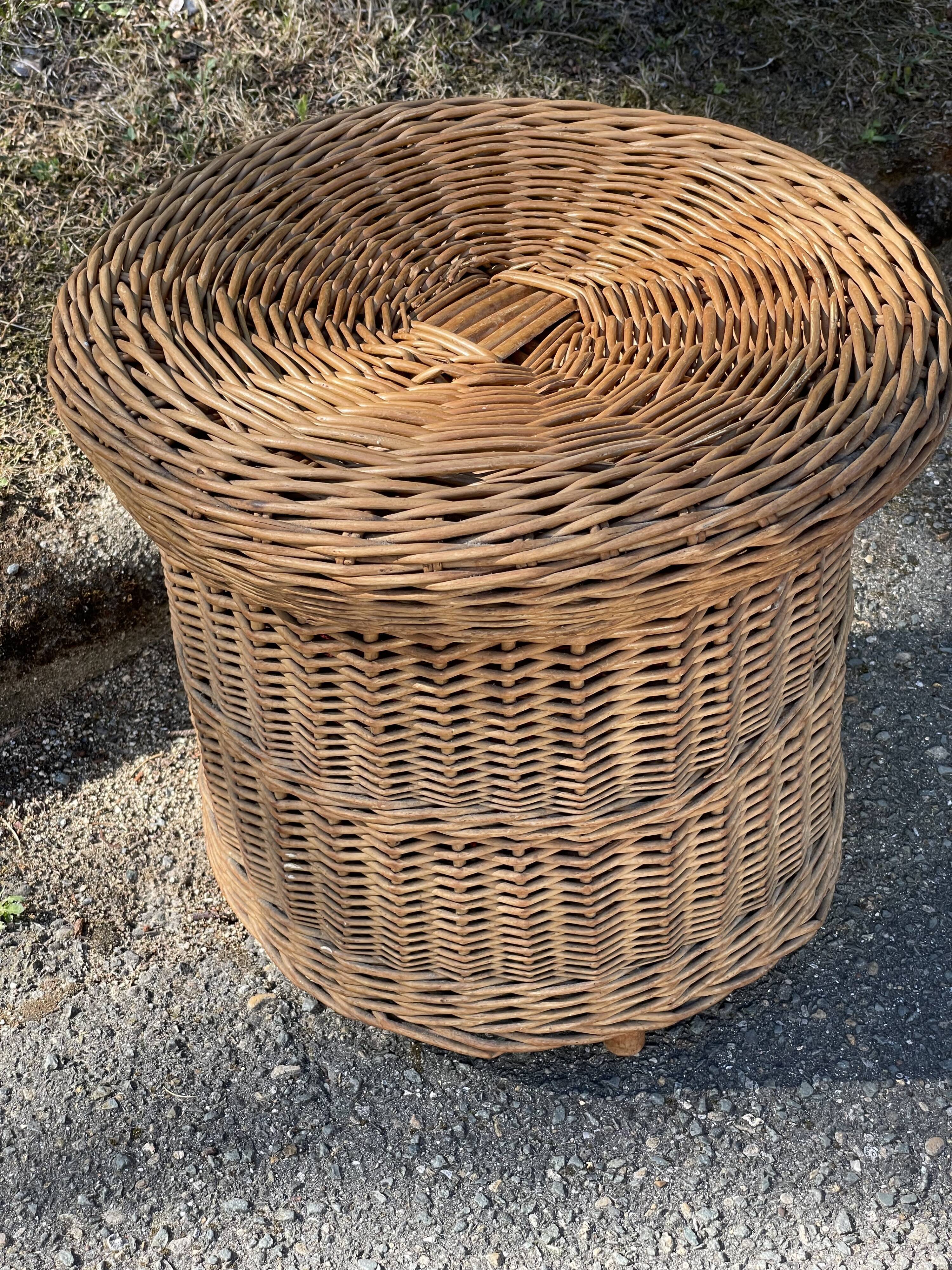 Rattan laundry basket