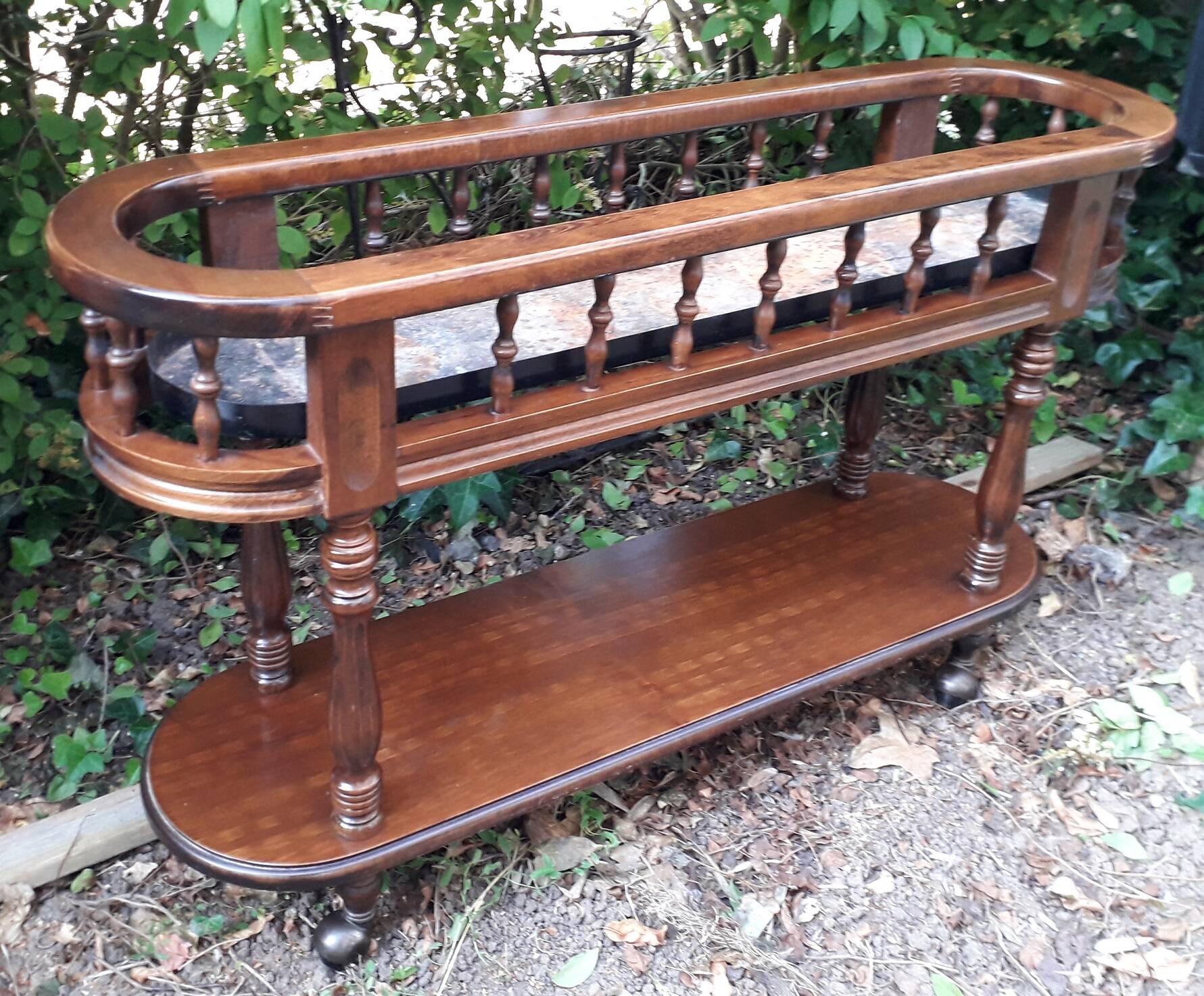 Wooden planter on stand