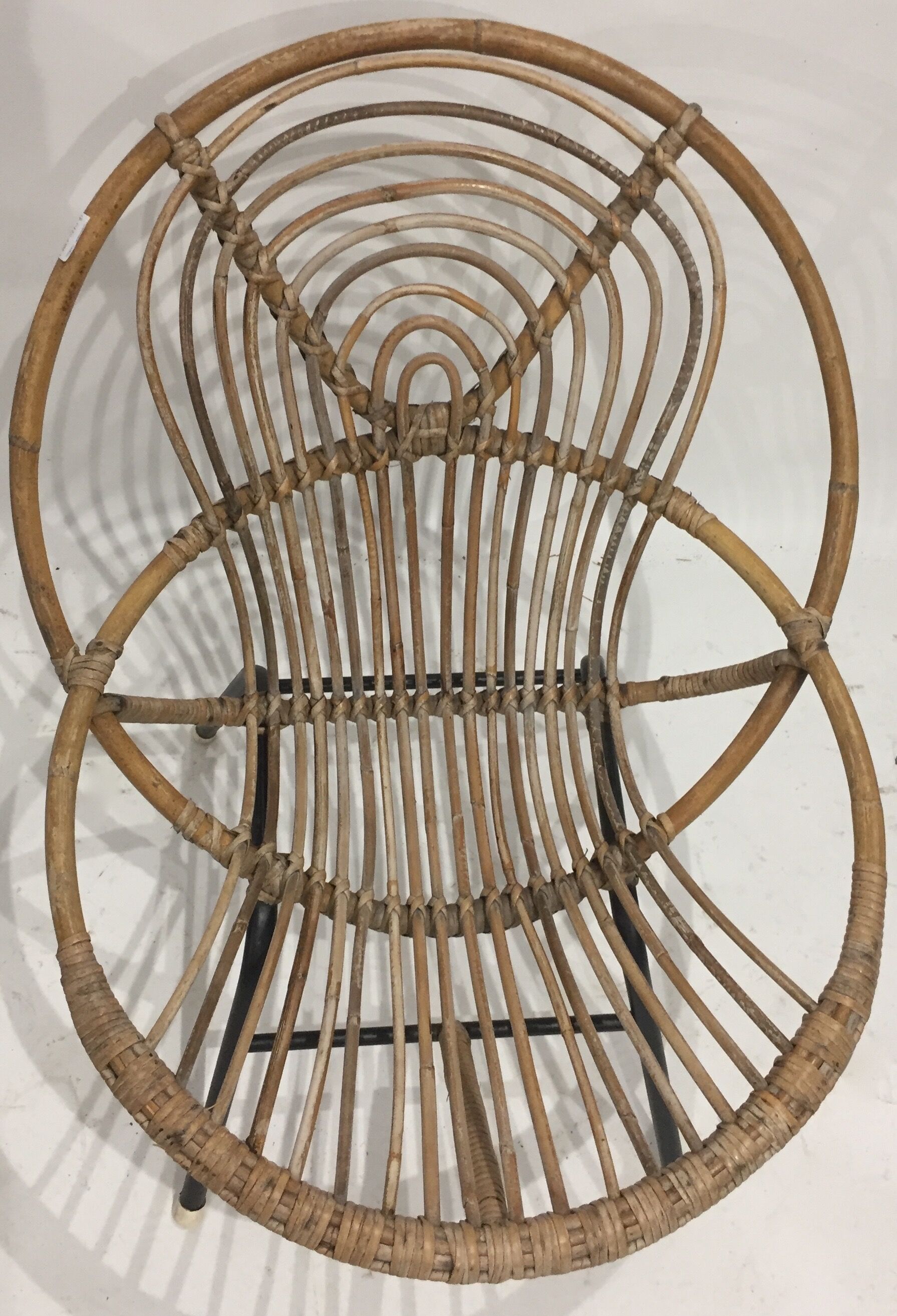 Rattan shell chair
