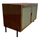 Commode palissandre et métal design 1950.