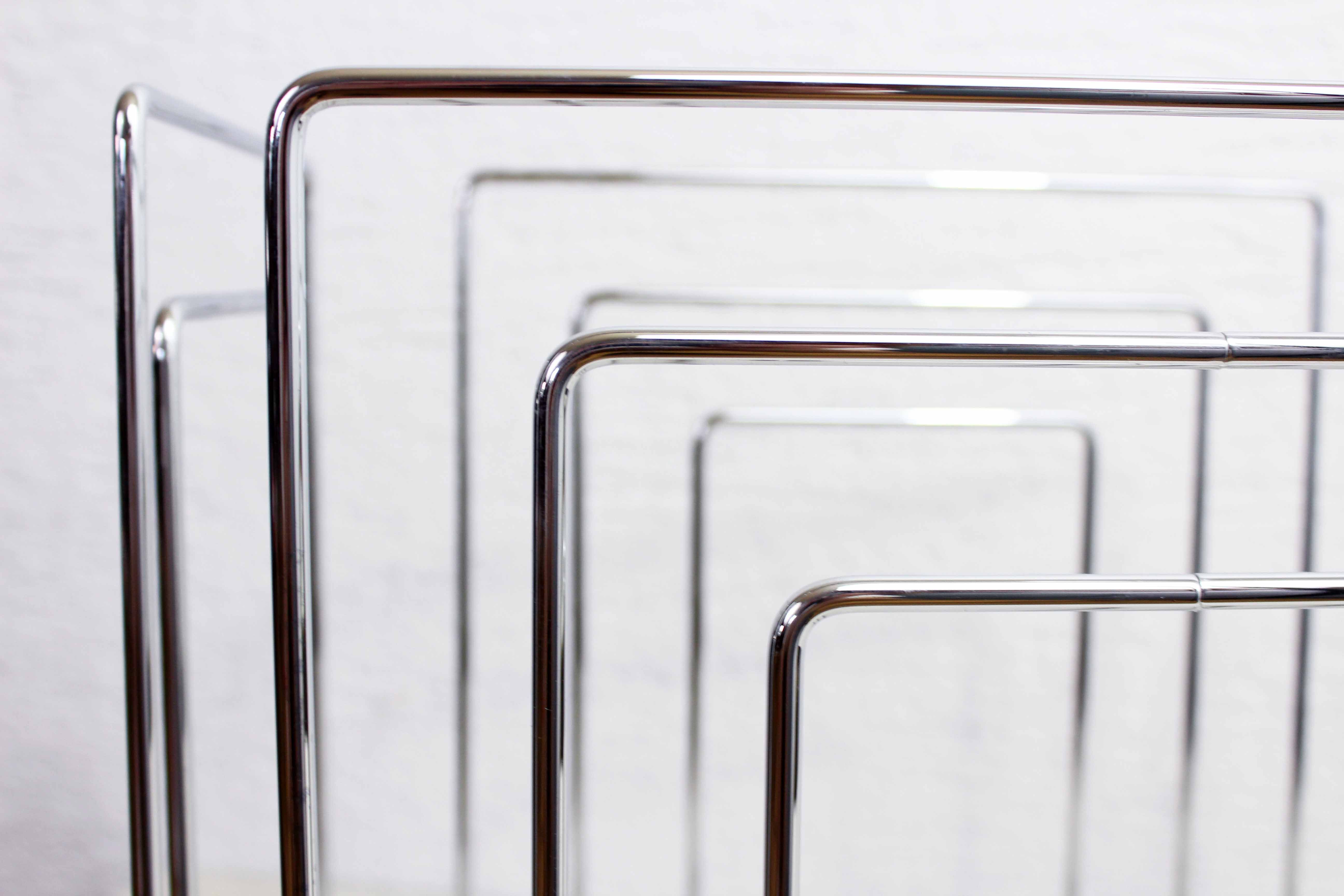 Willi Glaeser chromed metal magazine holder