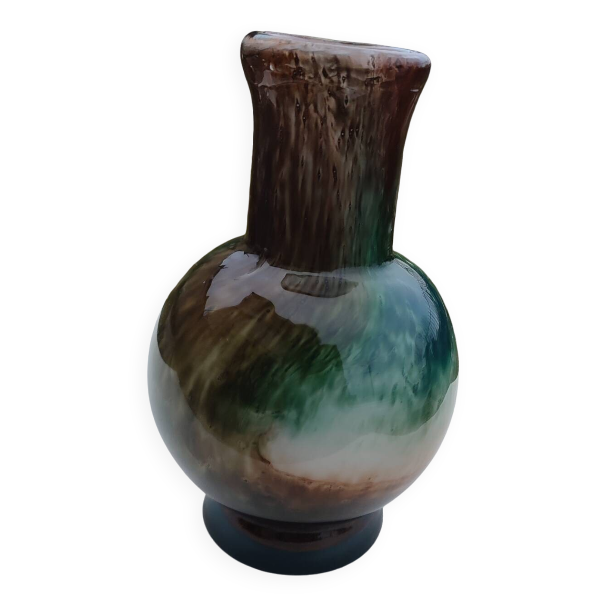 Murano glass ball vase