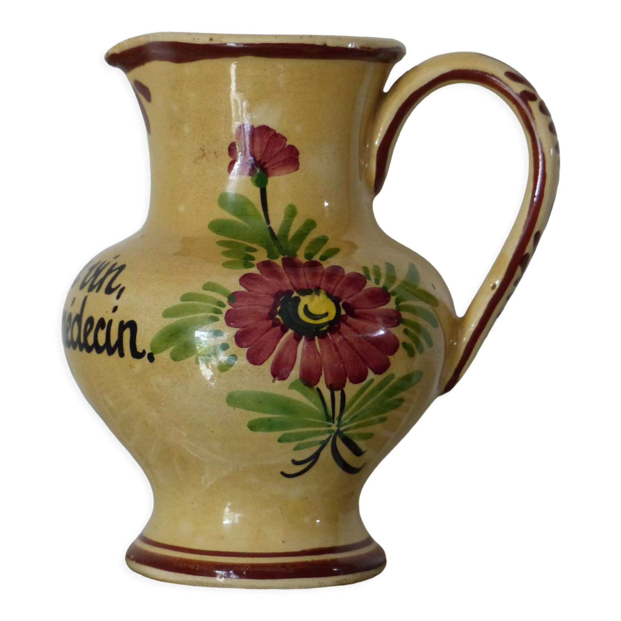 Milk pot faience, Malicorne, Emille Tessier