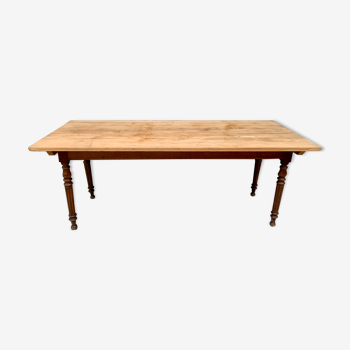 Old farm table table bistro table in light wood early 20th century
