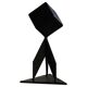 Abstract decorative Scandinavian metal sculpture from the mid-20th century, around the 1950s.