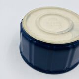 Vintage blue glazed ceramic gratin dish from the 1970s.