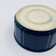 Vintage blue glazed ceramic gratin dish from the 1970s.