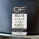 Set of 6 black metal chairs, model GF 40/4 by David Rowland.
