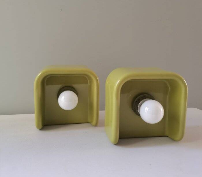 Pair of guzzini wall lights by makio hasuike