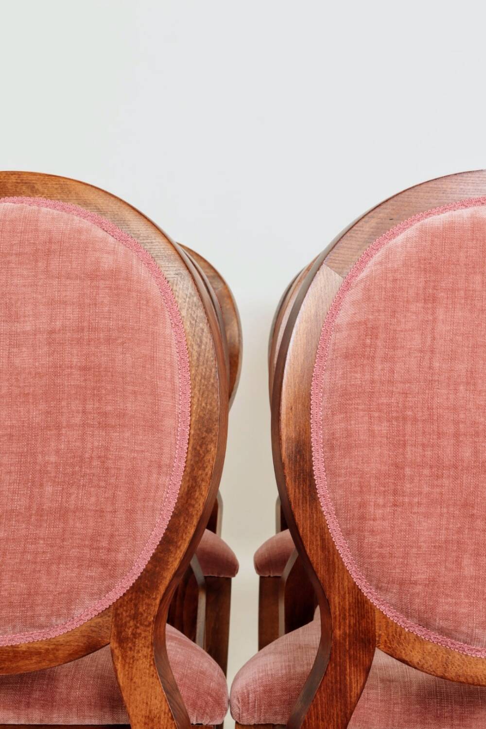 Dining chairs set of 6 powder pink medallion