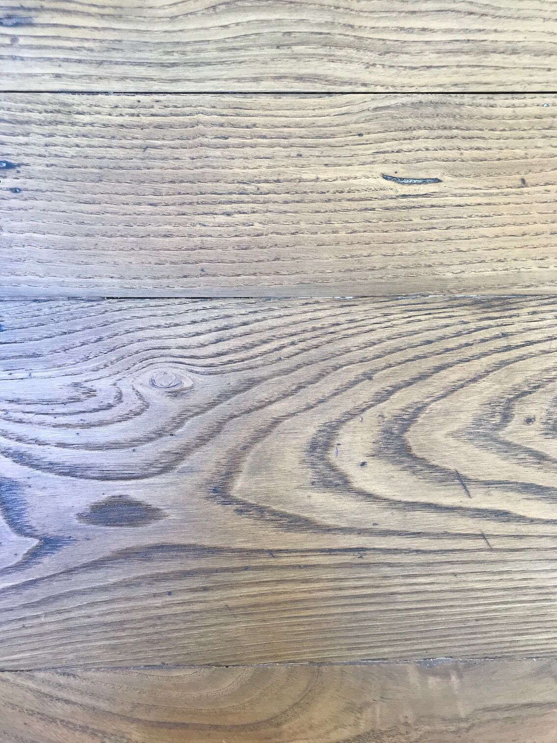 Farm table in raw wood