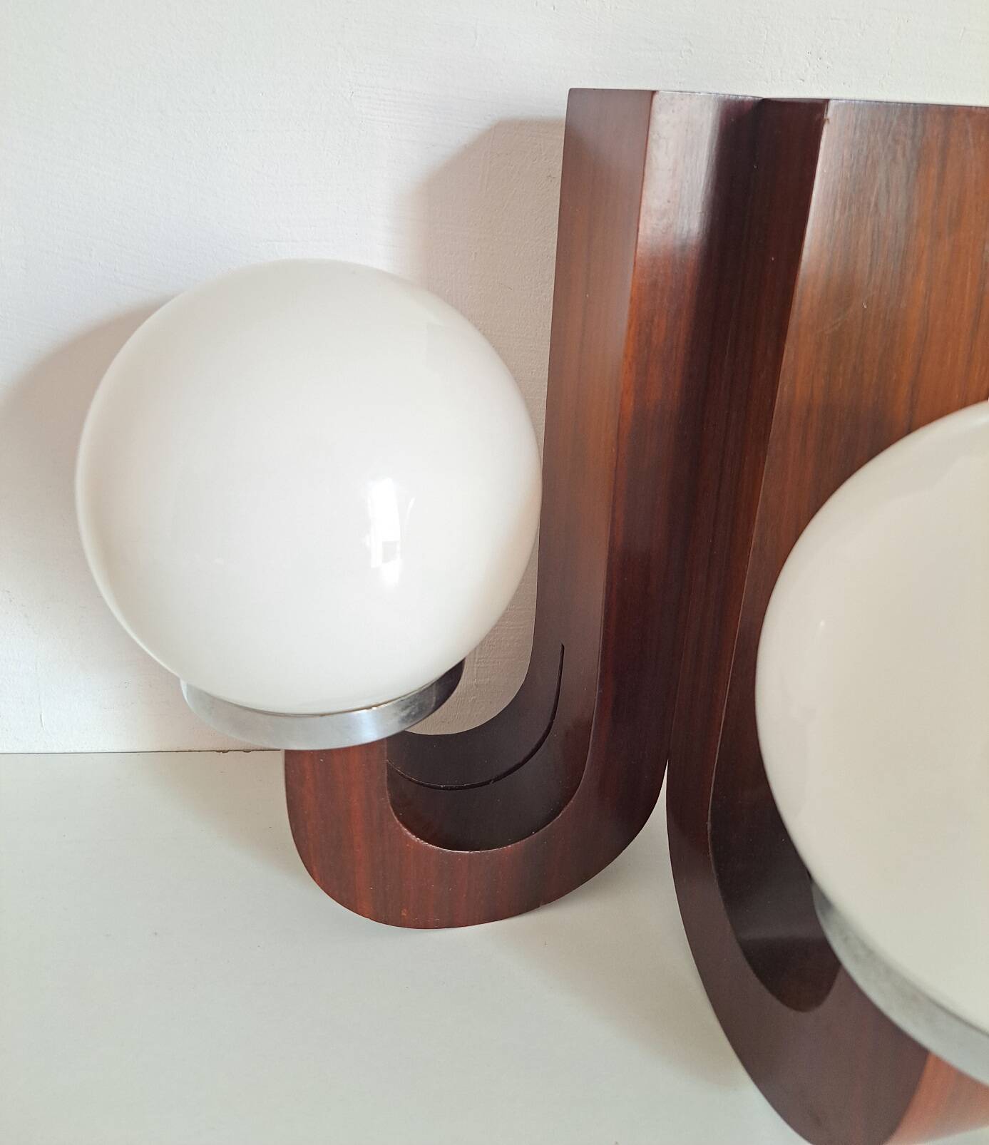 Vintage wooden wall light