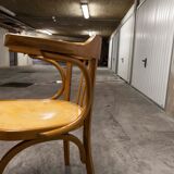 Signed Baumann desk armchair light wood