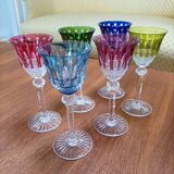 6 Saint Louis lined crystal wine glasses, Tommy model