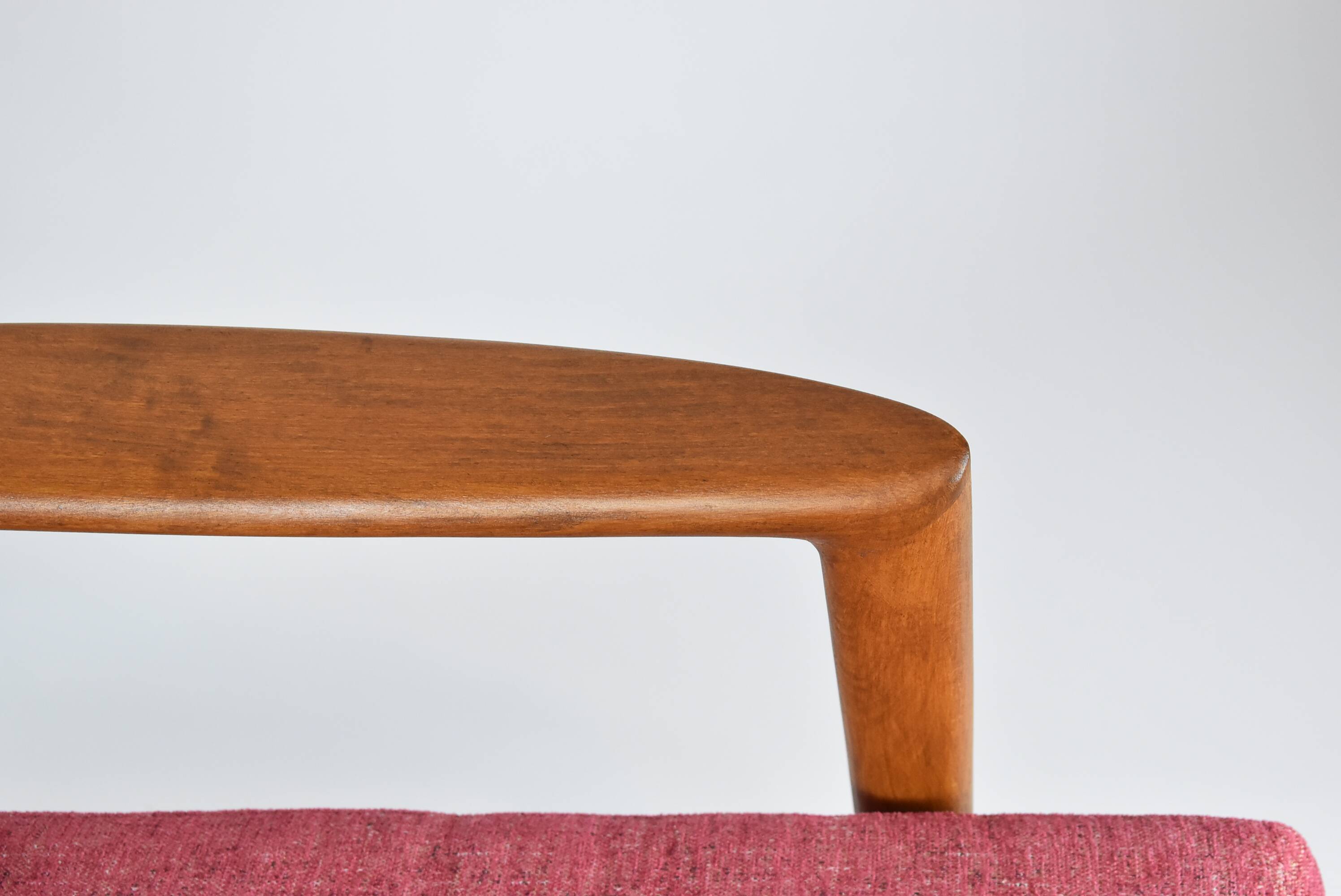 Original scandinavian armchair Stefan, restored, 1960s icon, pink